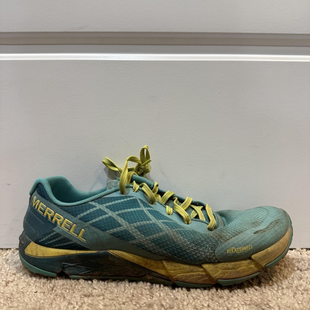 Merrell Bare Access Shoes Womens Size 7.5 Blue Trail Running Sneakers J09648